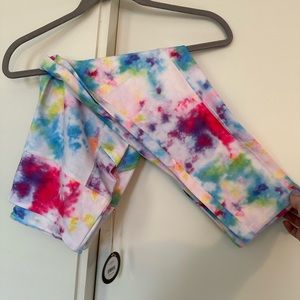 Cali Active rainbow tie-dye leggings